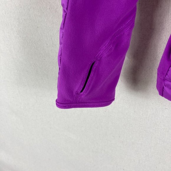 Lululemon Ivivva Girls Goose Down Pullover Puffer Jacket Hooded Purple Size 12 - Picture 3 of 12